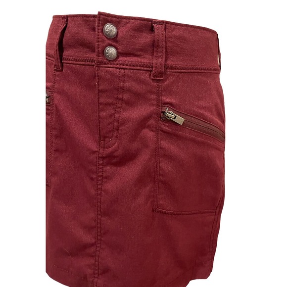 Womens Athleta Passage Skirt Sz 2 Port Wine Athleisure Active Vacation Travel - Picture 3 of 11